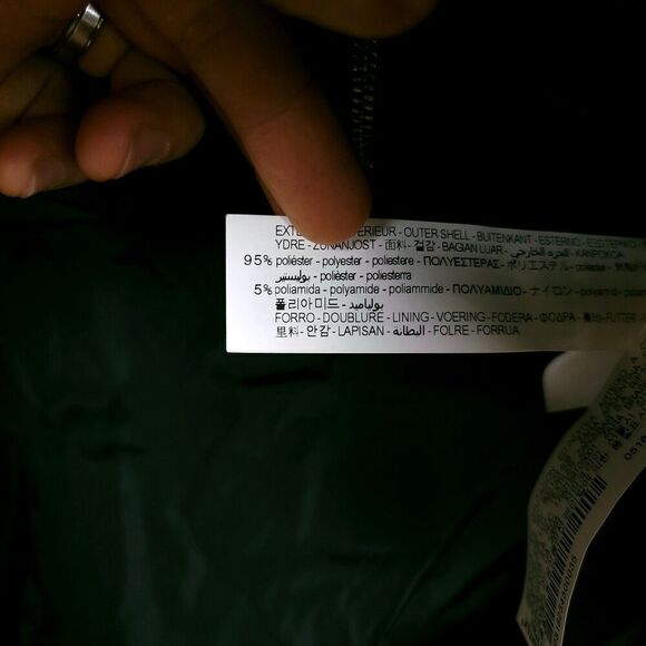 ZARA Fur Long Quilted Down Fill Puffer Jacket Parka Coat Emerald Medium Gorpcore - Picture 11 of 12